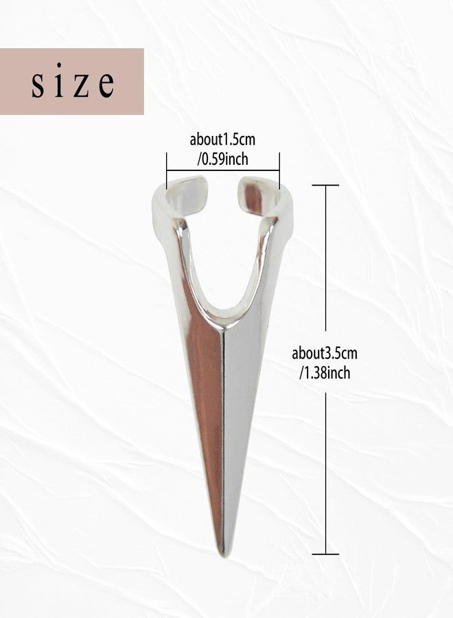 YTBYT 10 Pieces Metal Hair Parting Ring Adjustable Hair Selecting Tool for Salon Hair Extensions Braiding Styling Halloween Cosplay (Silver) - Image 2